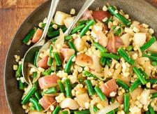 Potatoes, green bean, & corn salad