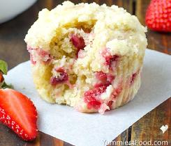 Strawberry Coffee Cake Muffins